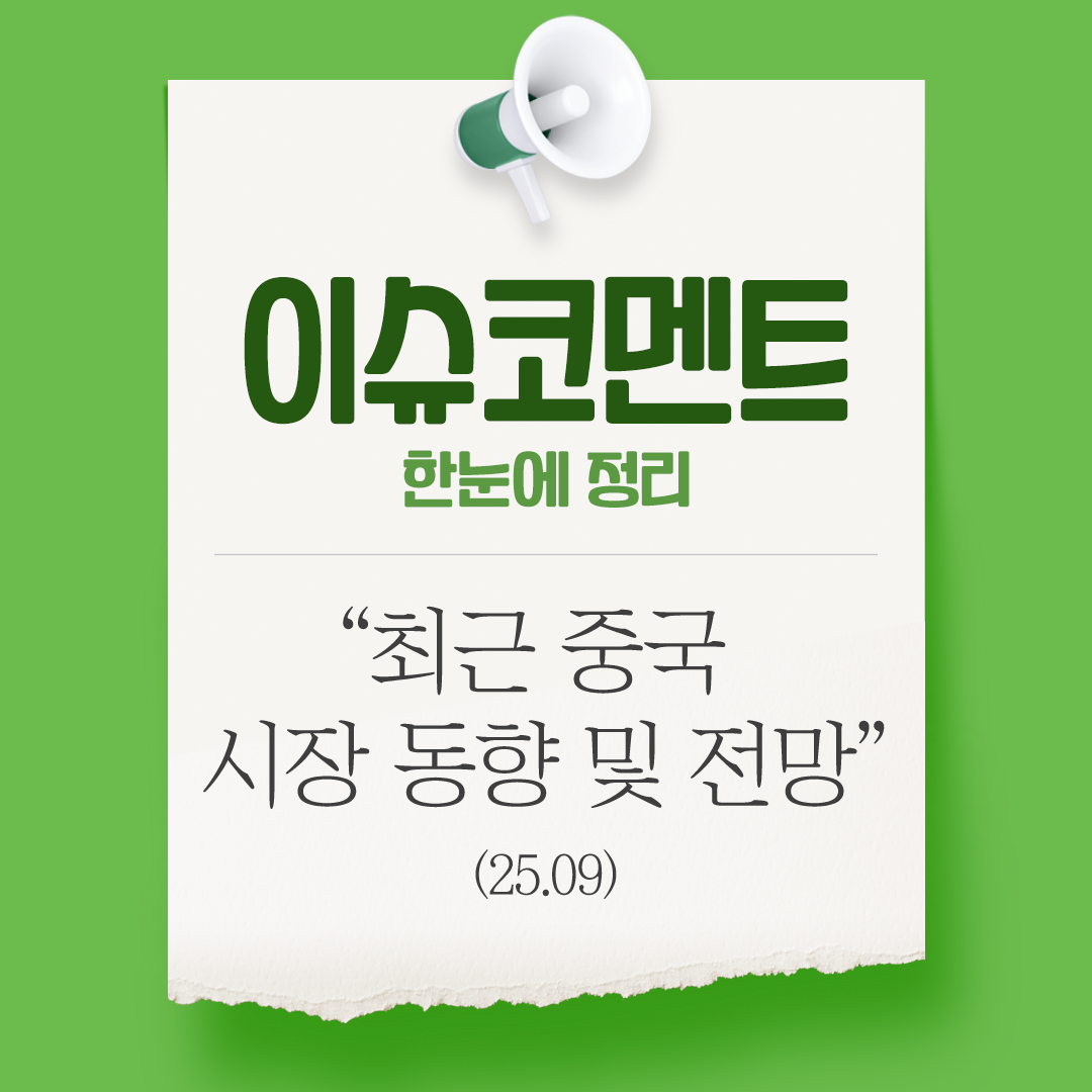 [이슈코멘트]최근 중국 시장 동향 및 전망